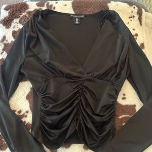 Sincerely Jules Black Ruched Top